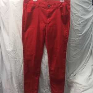 5ive red denim skinny jeans ladies sz 20